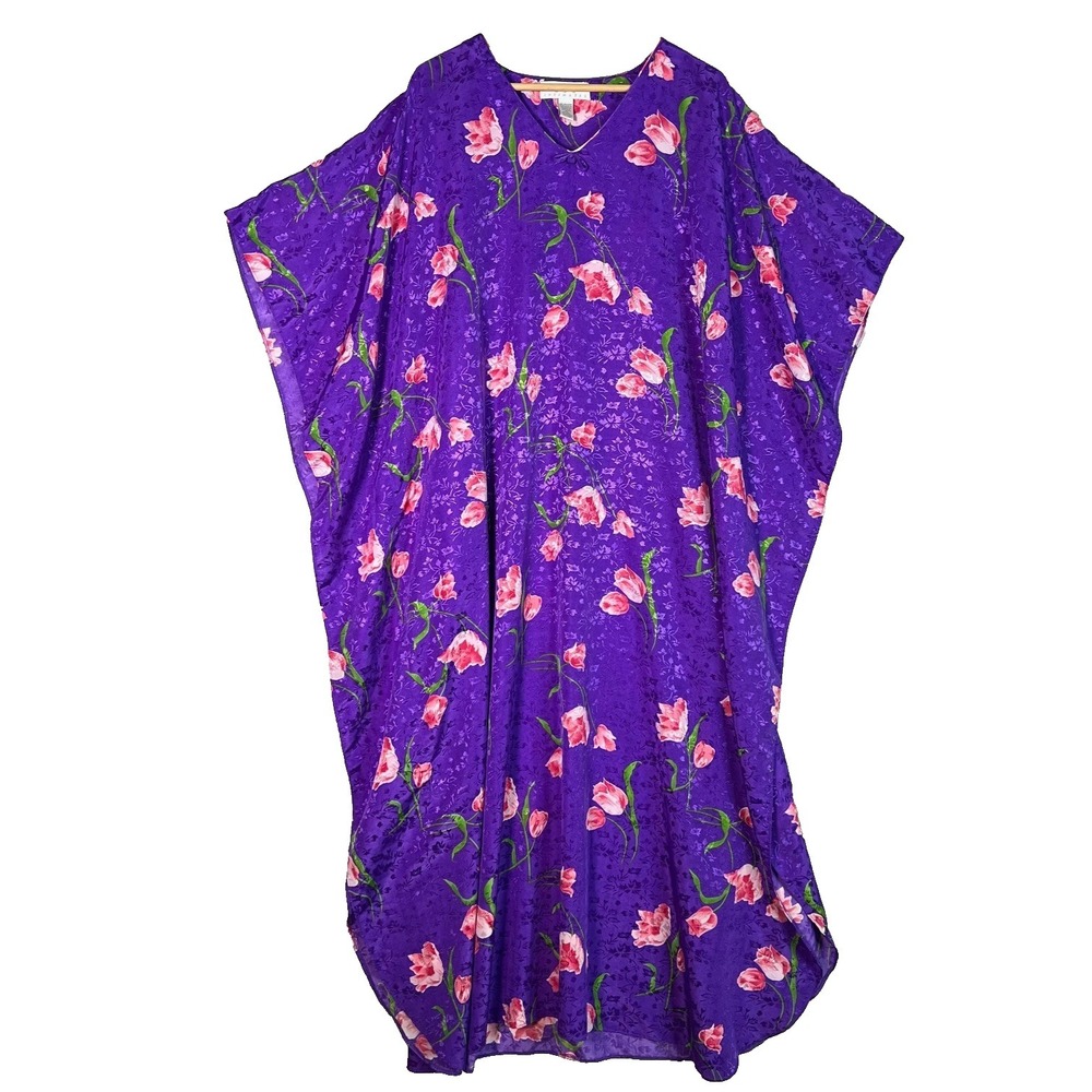 Erika Taylor Intimates Floral Nightgown House Dress Boho Oversize 54" Long